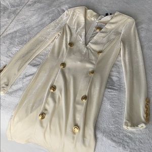 NWT Fashion Nova Off-White Velvet Blazer Dress